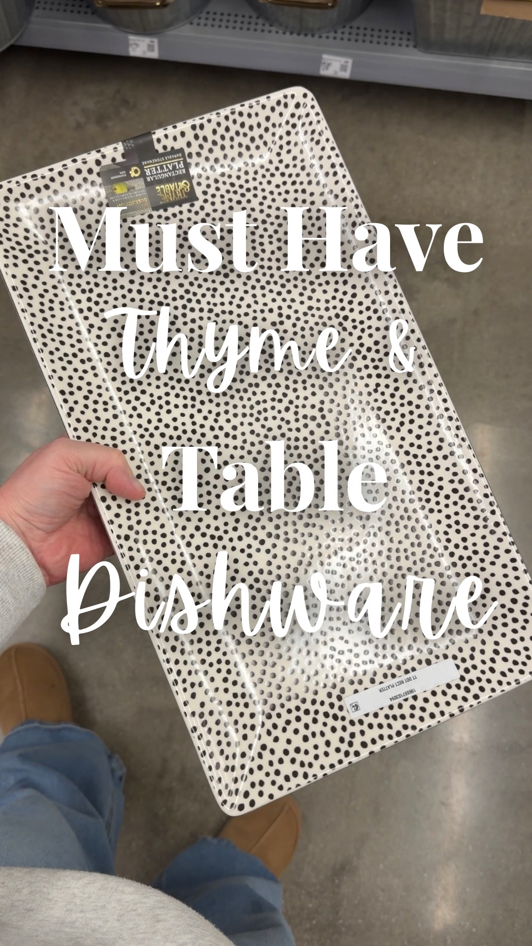 I spotted this Thyme & Table collection at Walmart and immediately loved the pattern. The black and white spotted design feels modern but still neutral enough to mix with so many kitchens.

They have:
• serving trays
• bowls
• dinnerware sets
• entertaining pieces

It’s one of those collections that makes your kitchen feel a little more elevated without spending a ton.

If you love high-end looking kitchen pieces for less, this line is definitely worth checking out.

Would you style this in your kitchen? 🖤🤍

#walmartfinds #walmarthome #kitchenfinds #thymeandtable #affordablehome kitchenstyle

#LTKHome #LTKfoodie