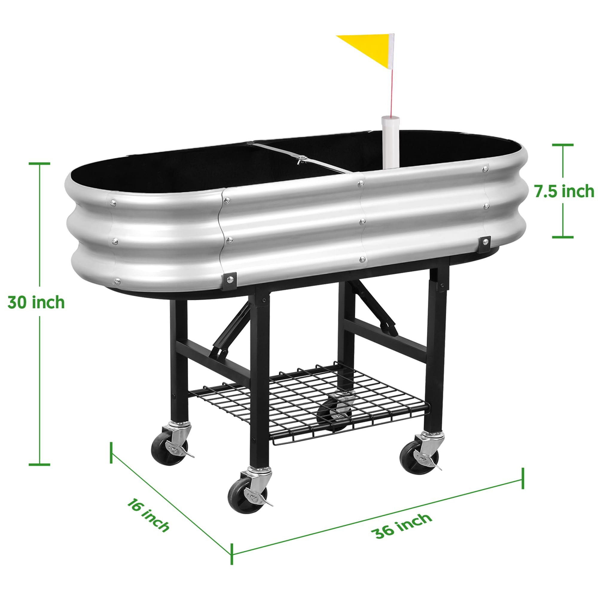 Raised Garden Bed with Legs and Heavy Duty Wheels, Self-Watering Planter Box, Easy-Install Foldab... | Amazon (US)