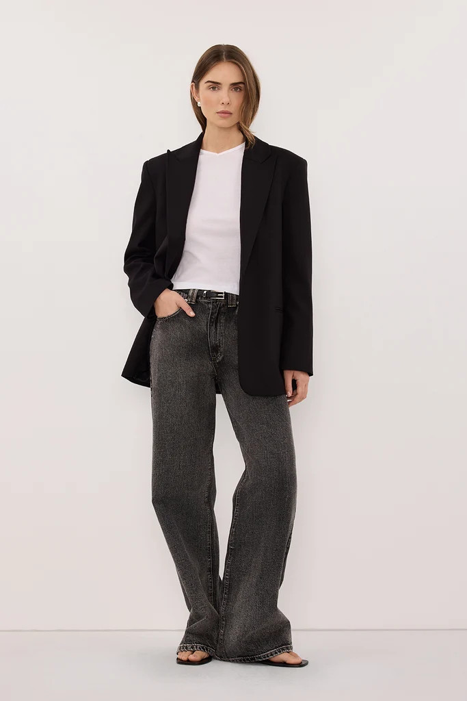 REAGAN 2.0 WASHED BLACK TALL SLOUCHY JEAN | DISSH