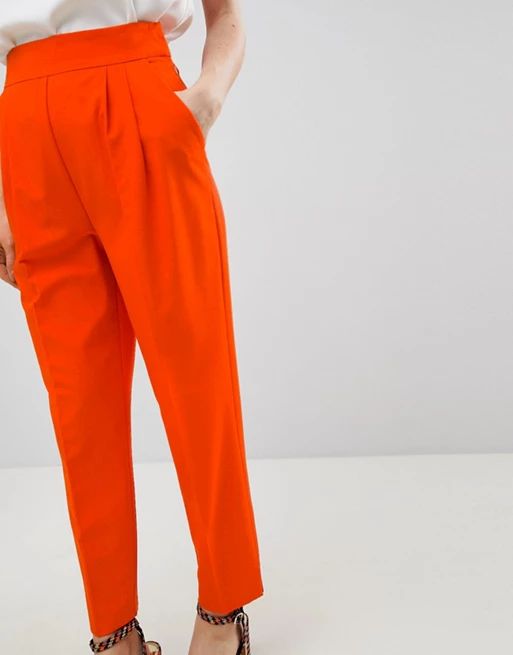 ASOS High Waist Tapered Trousers | ASOS UK