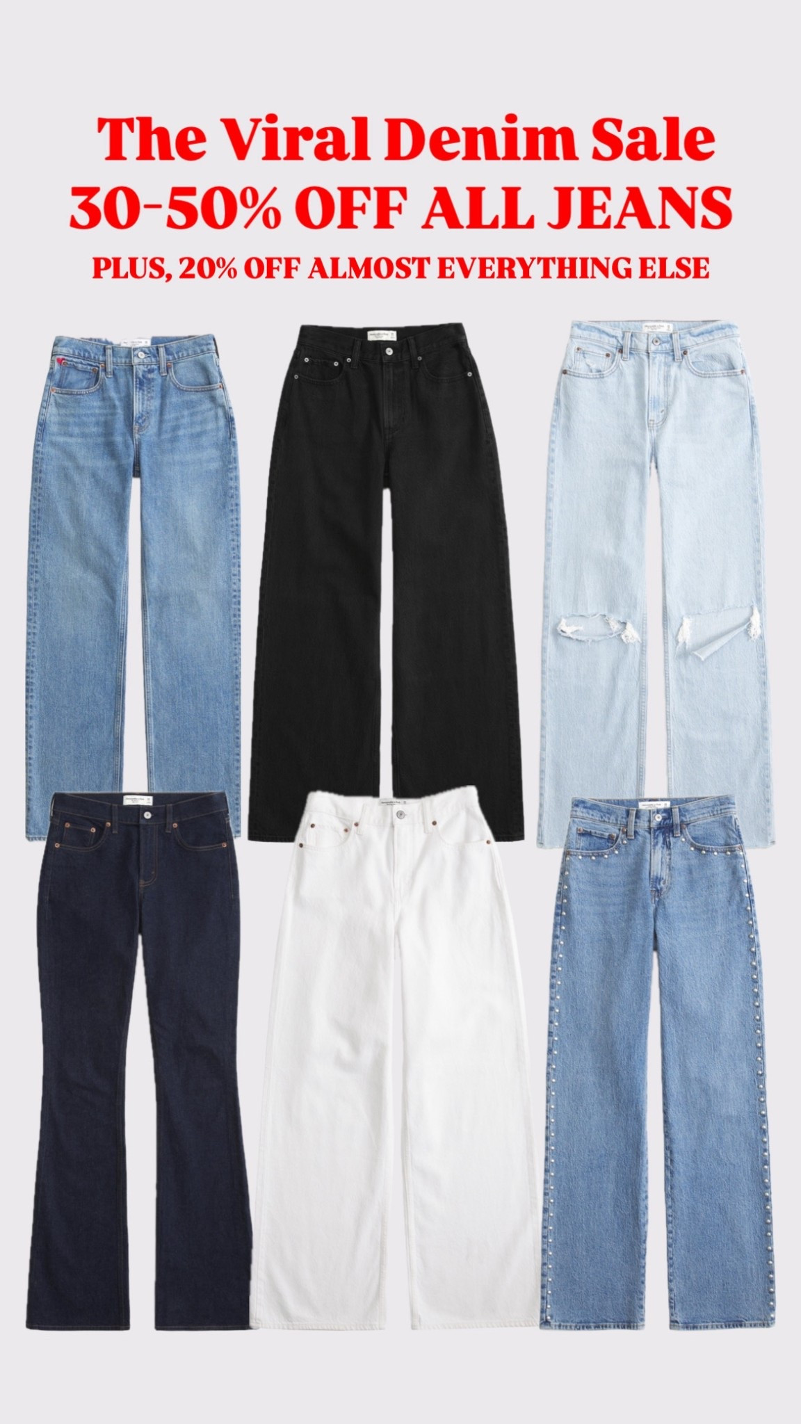 Save BIG during Abercrombie’s Viral Denim Sale ‼️
It’s time to stock up on all the denim! ALL of Abercrombie’s jeans are 30-50% off now, and you can get 20% off almost everything else.

#LTKMens #LTKSaleAlert #LTKFindsUnder50