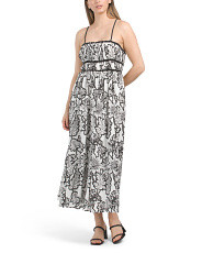 Floral Square Neck Midi Dress With Piping | Marshalls