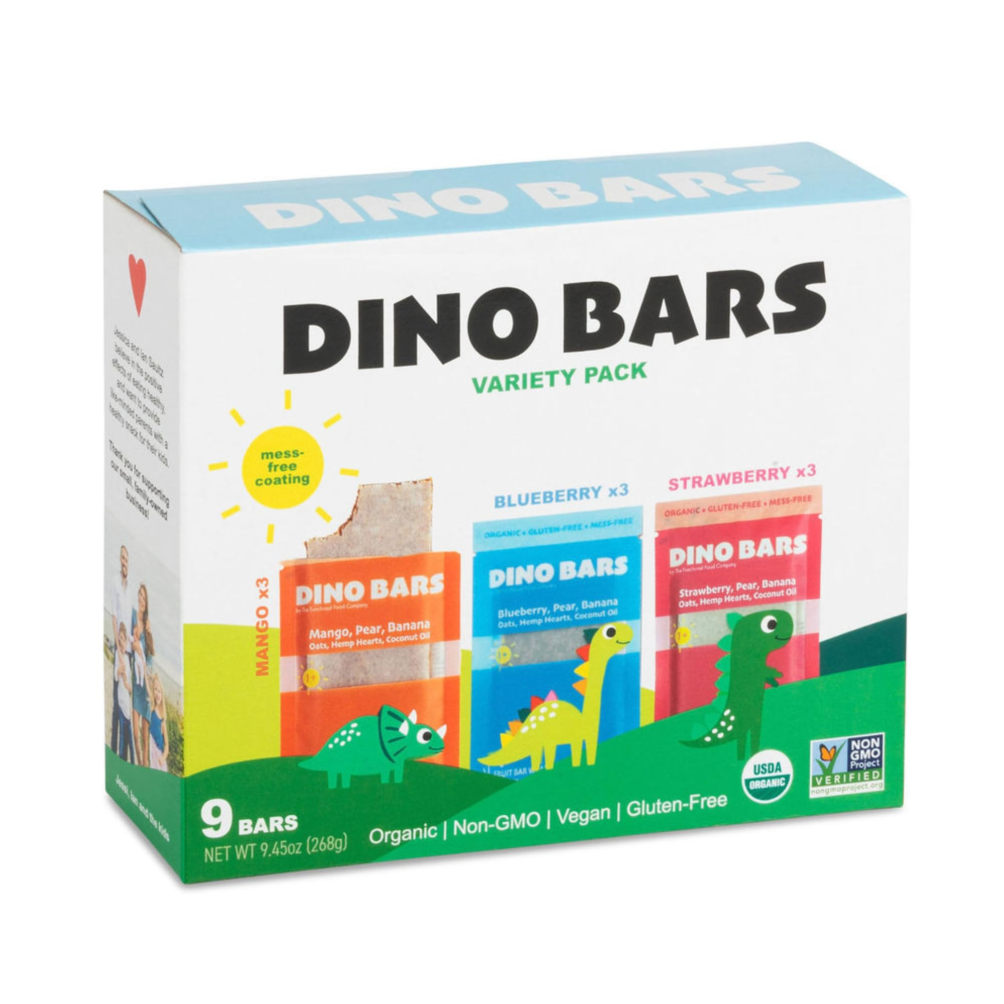 Dino Bars | Organic Fruit Bar for Kids | Organic Toddler Bars and Dinosaur Snacks | Fruit + Oats ... | Amazon (US)