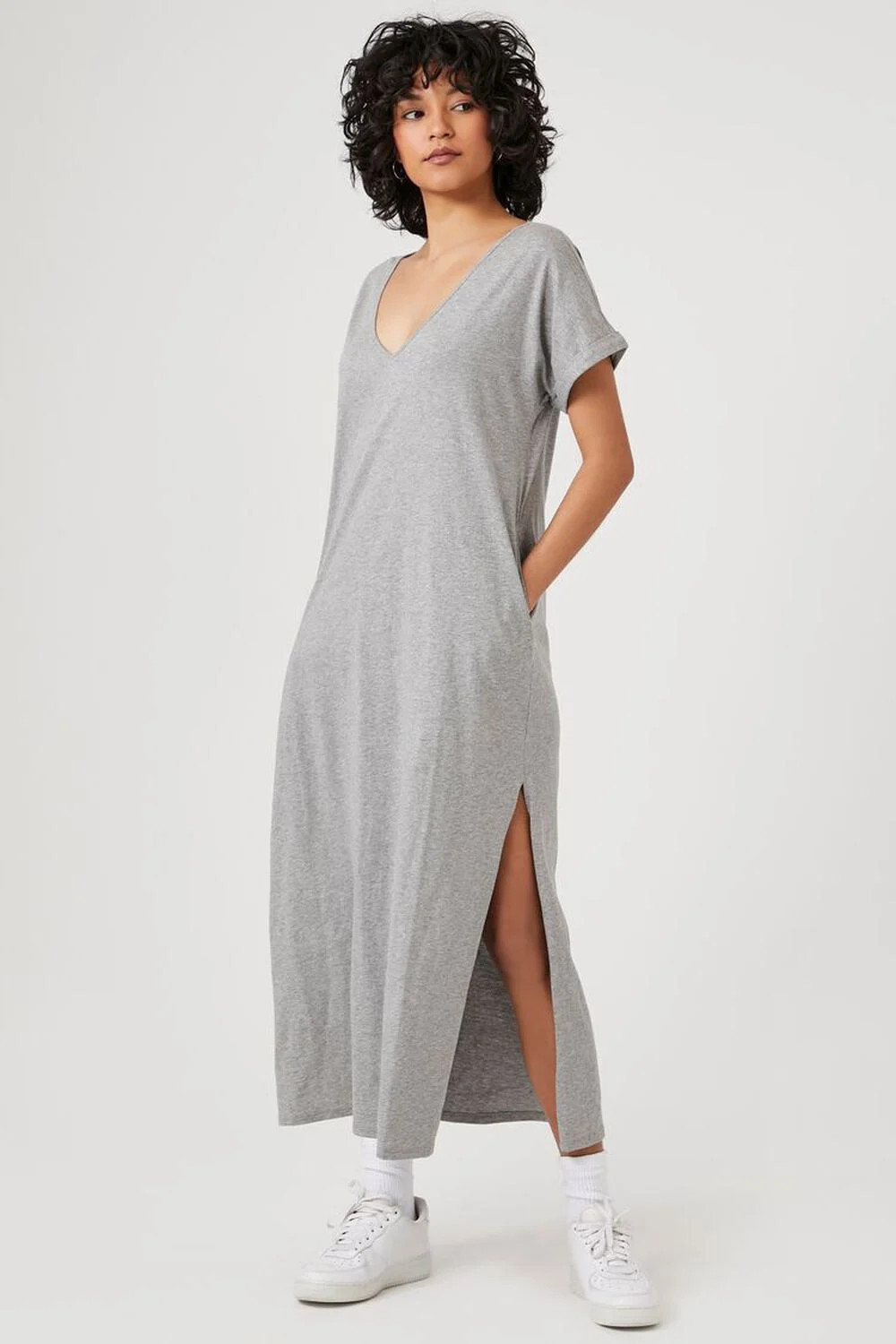 V-Neck Short-Sleeve Maxi Dress | Forever 21 (US)