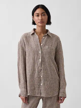 100% Linen Oversized Shirt | Gap (US)