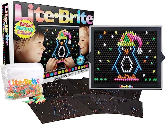Basic Fun Lite-Brite Ultimate Value Retro Toy, Bigger and Brighter Screen, More Pegs and Template... | Amazon (US)