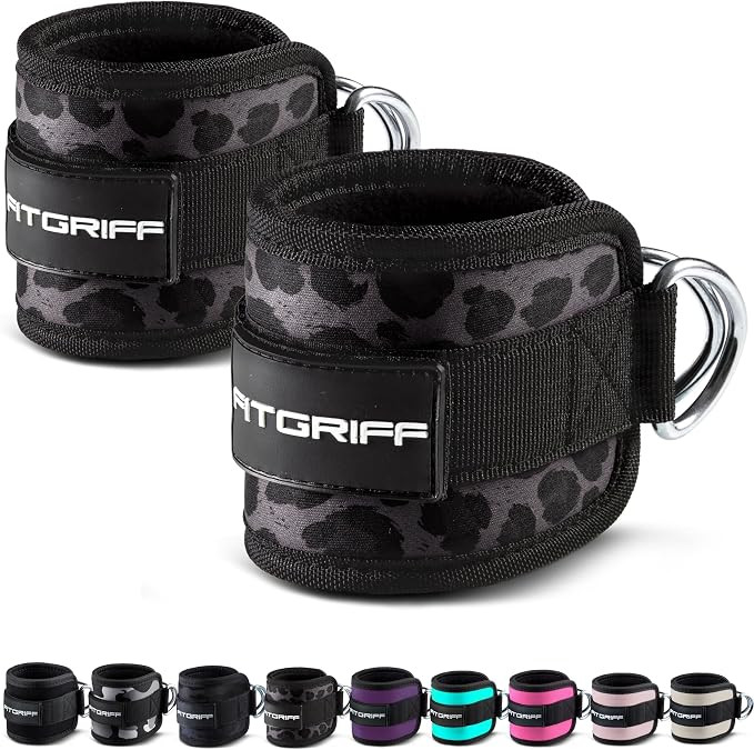 Fitgriff® Ankle Straps V1 for Cable Machine (2 Pieces) - Gym Workout Equipment - Leg Pulley Atta... | Amazon (US)