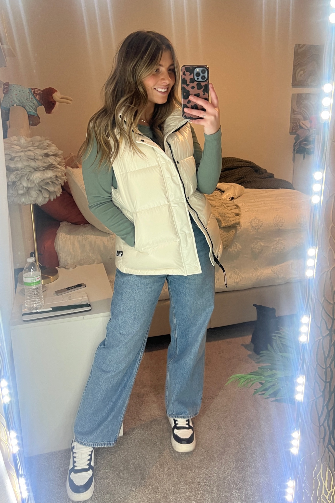 Love this green with the super puffer vest! 

#LTKMostLoved #LTKstyletip