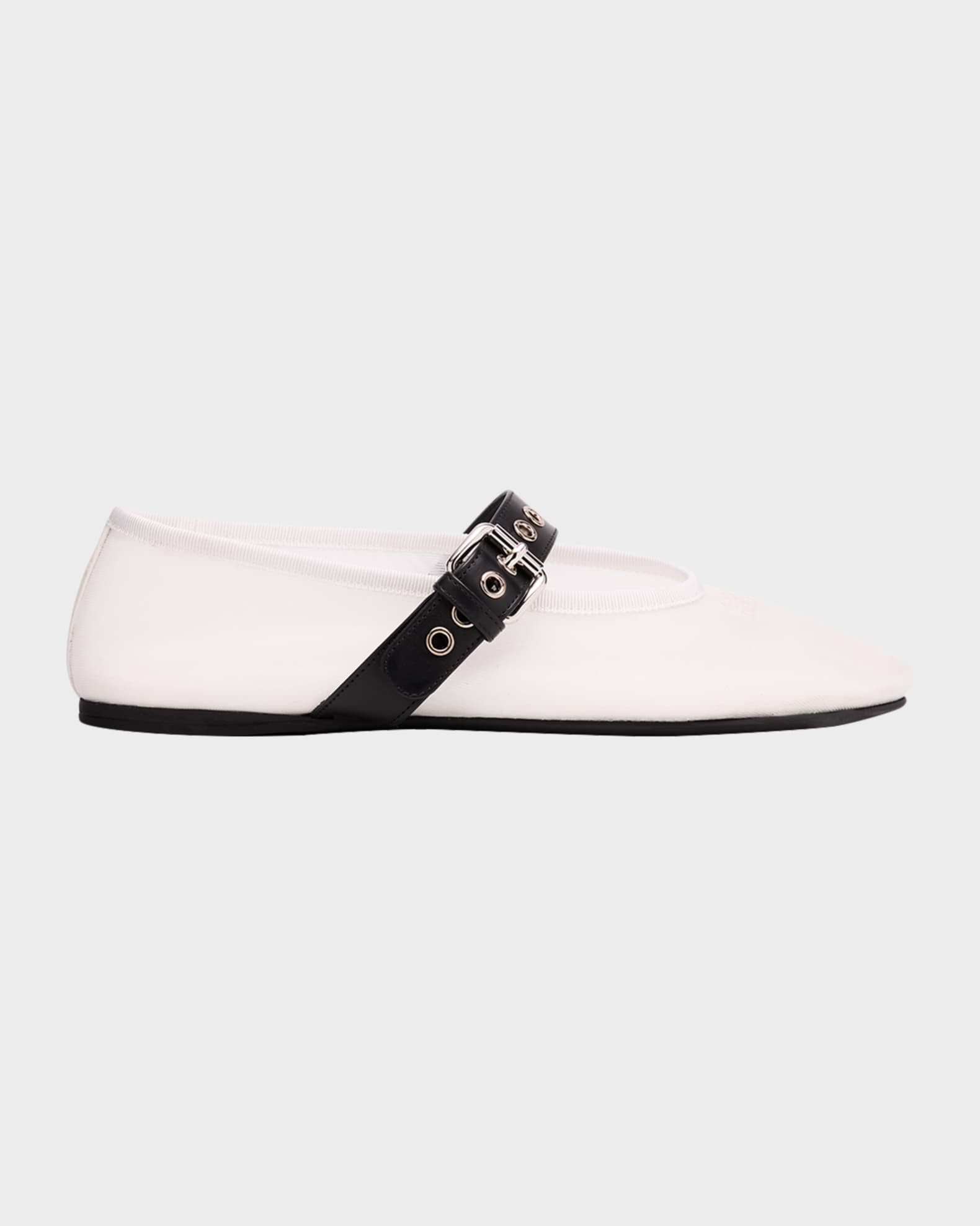 Mesh Buckle Mary-Jane Ballerina Flats | Neiman Marcus