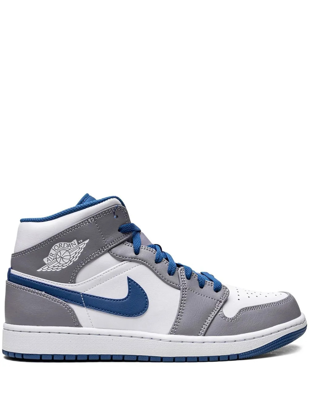 Jordan Air Jordan 1 Mid "True Blue" Sneakers - Farfetch | Farfetch Global
