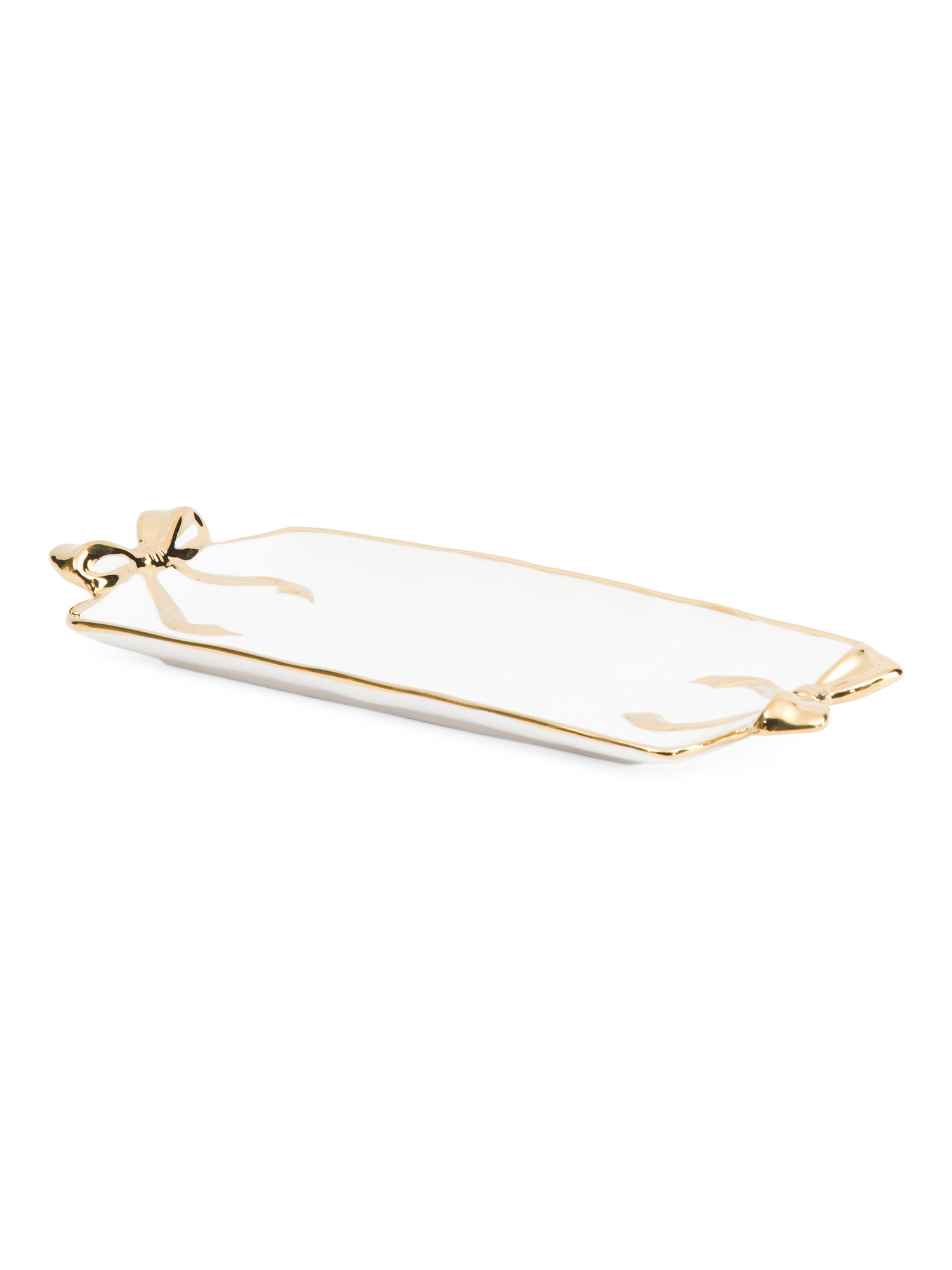 12x6.75 Hand Painted Bow Serving Tray | TJ Maxx