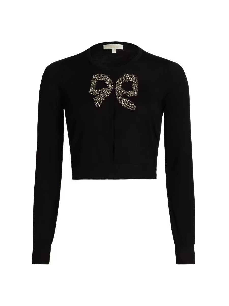 Modine Embellished Bow Cardigan | Saks Fifth Avenue