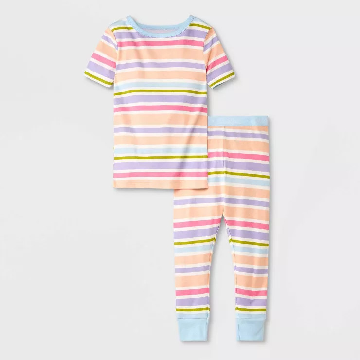Toddler 2pc Easter & Striped Tight Fit Pajama Set - Cat & Jack™ | Target