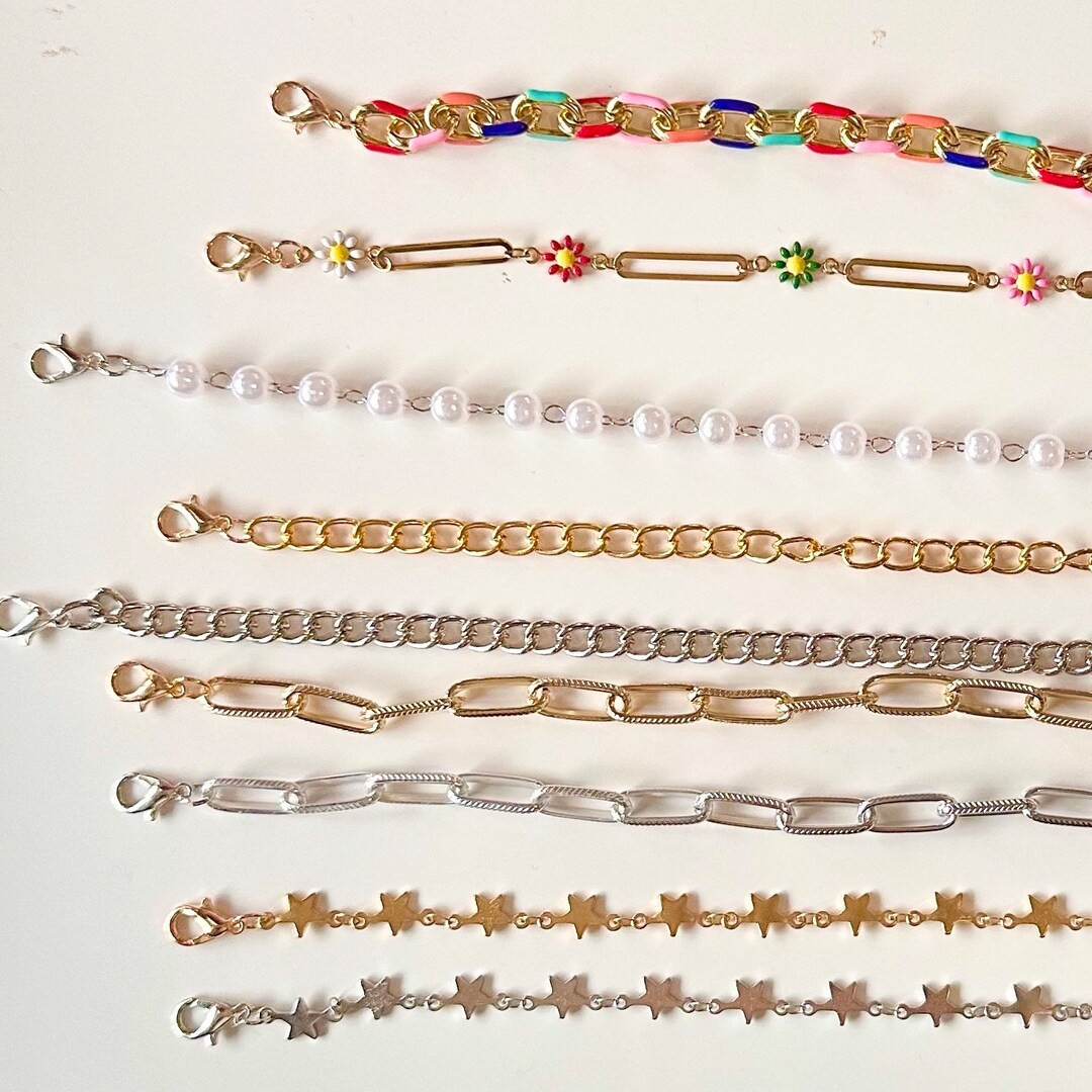 Trucker Hat Chain Gold Chain Silver Chain Trucker Hat Accessories Pearl Chain Star Chain Flower C... | Etsy (US)