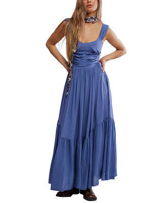 Women's Sasha Sweetheart Viscose Maxi Solid Dress | Macy's