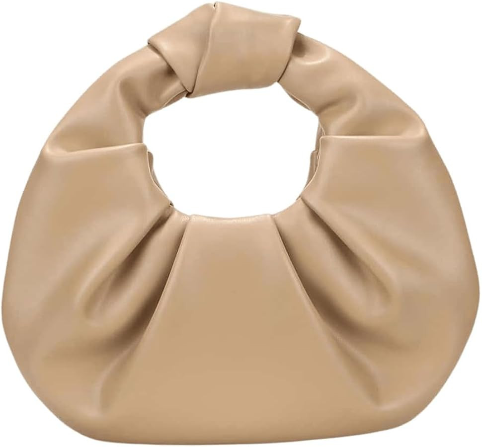 Verdusa Women's Ruched Evening Bag PU Leather Clutch Purse Trendy Small Hobo Handbag Wedding Gues... | Amazon (US)