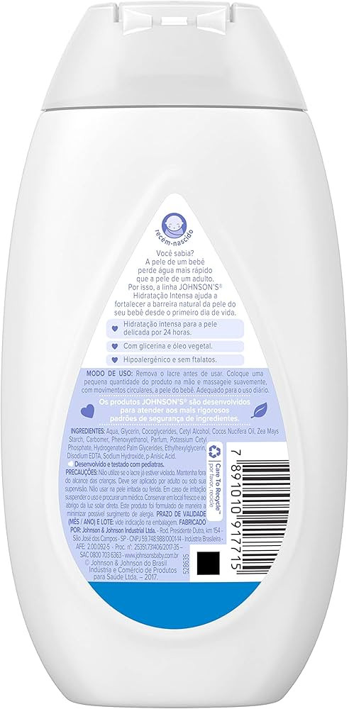Johnson's Baby Loção Hidratante Corporal Para Uso Diário Hidratação Intensa,200ml | Amazon (BR)