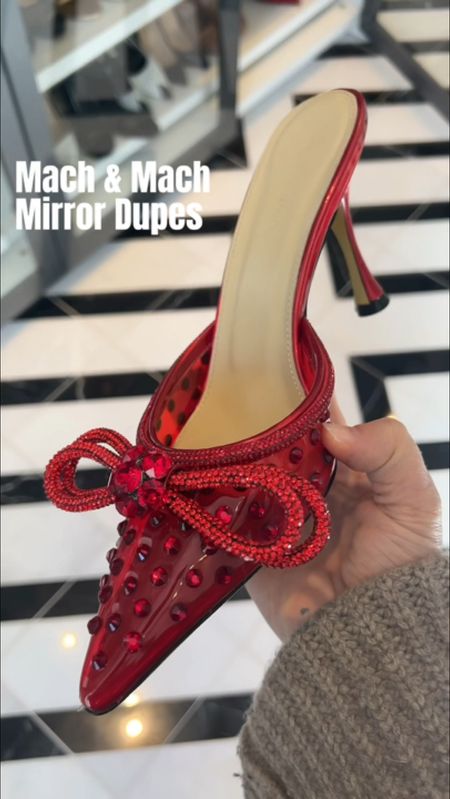 alentine’s Day Crystal Mule Heels
Mach & Mach Red Crystal Mule Dupes! Seller has an updated version. I bought these last year for Valentine’s Day! So so good and worth every penny!

#LTKfindsunder100 #LTKshoecrush #LTKstyletip