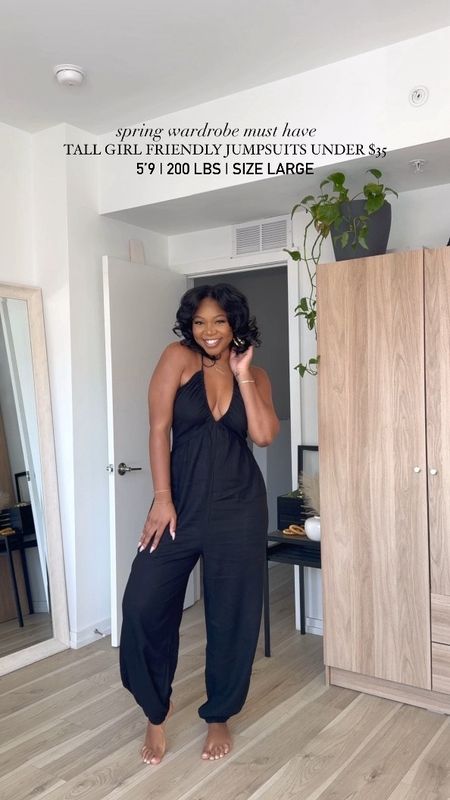 These jumpsuits surprised me with the lengthhhh— I’m not gonna lie!! 

These are perfect for spring and summer. Linen feel and so breathable 😍 

5’9 | 200 lbs | I’m wearing a large in black and nude and then medium in the blue! 

Would wear shopping, running errands, breakfast date, vacation, you name it and she will be ready!! 😍✨


#LTKfindsunder50 #LTKstyletip #LTKtravel