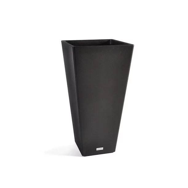 Veradek V-Resin Taper Tall Plastic Planter - Black - 30 in. | Walmart (US)