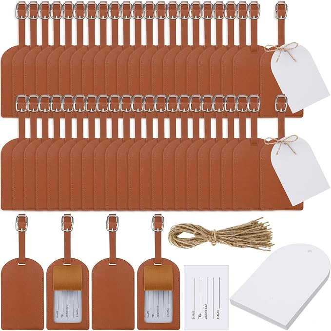 Amylove 48 Sets Bulk Wedding Favors Luggage Tags Gifts Luggage Tags for Guests Bridal Gifts Weddi... | Amazon (US)