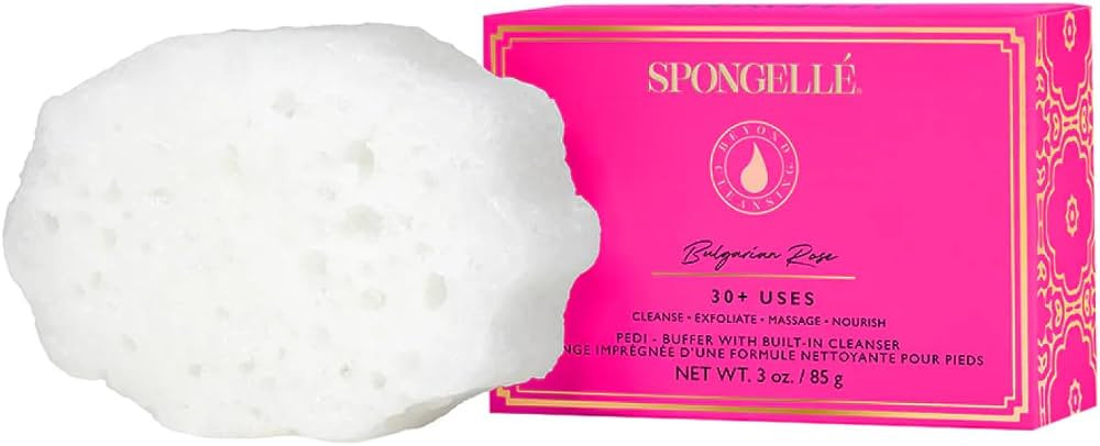 Bulgarian Rose Pedi Buffer – Exfoliating Foot Scrub & Cleanser | Softens, Smooths & Hydrates Dr... | Amazon (US)