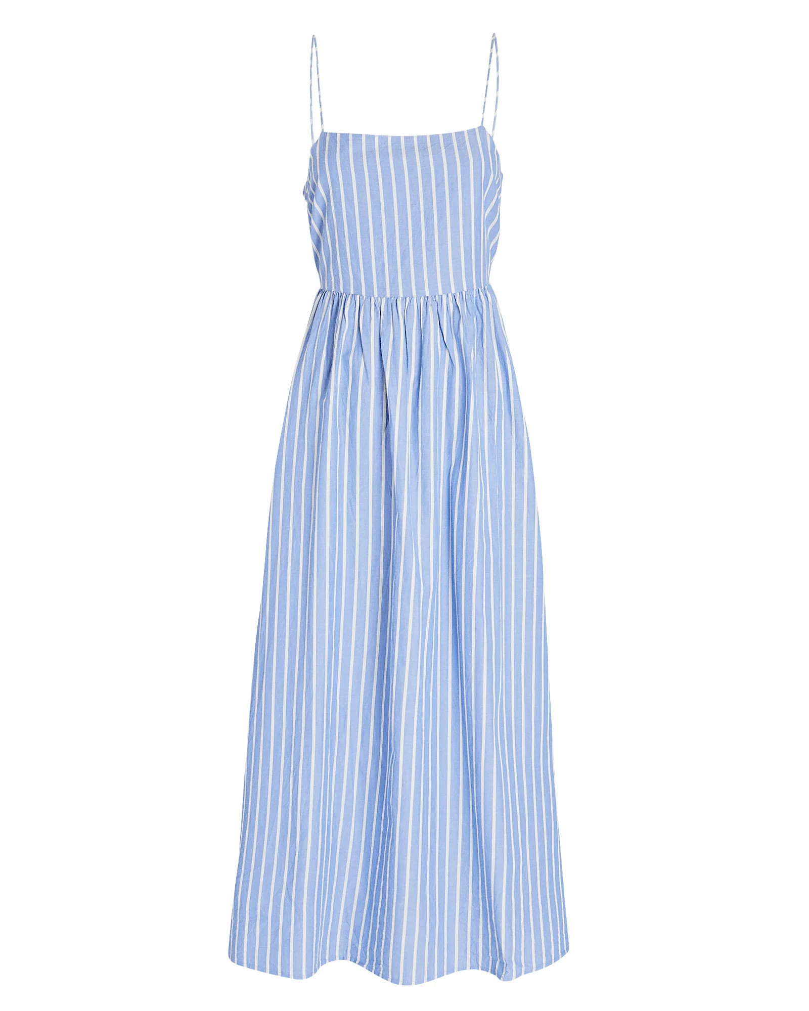 Apiece Apart Evora Open-Back Organic Cotton Midi Dress, Multi M | INTERMIX