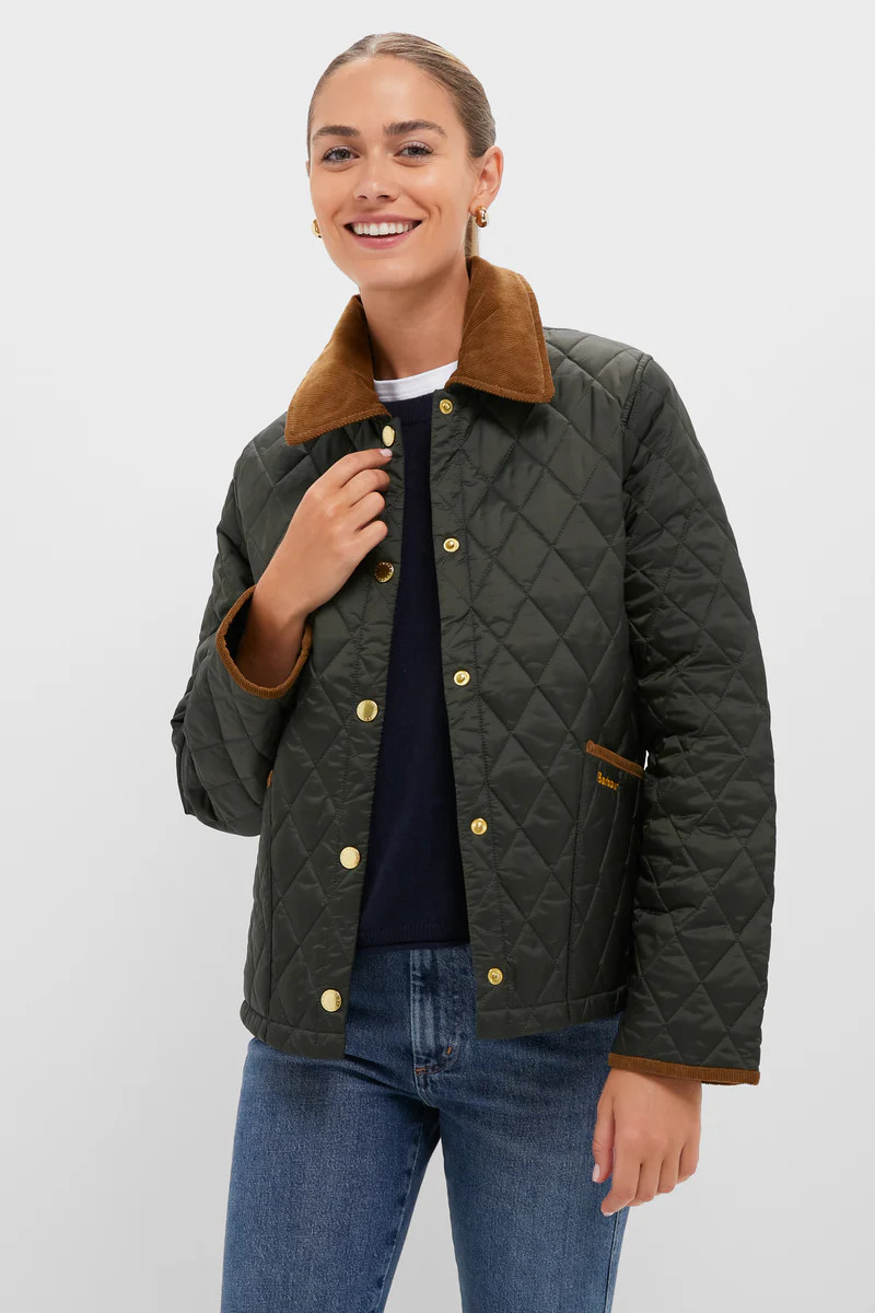 Sage Icons Cropped Liddesdale Quilted Jacket | Tuckernuck (US)
