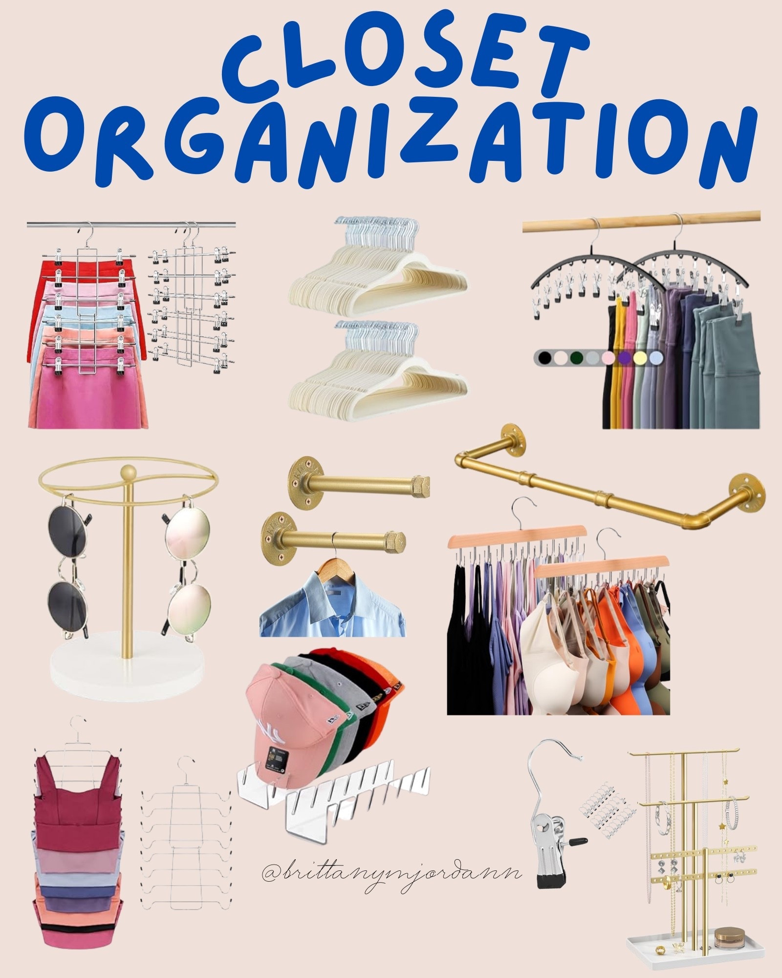 Working on cleaning out and organizing my closet! I love these space saving finds! 

Closet organization, space saving, tank top holder, gold rod, hat holder, velvet hangers 

#LTKHome