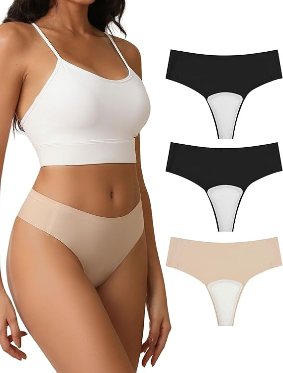 Camel Toe Cover Thong/Camel Toe Concealer Underwear/CamelToe Hider Built in Crotch Panel to Hide ... | Amazon (US)