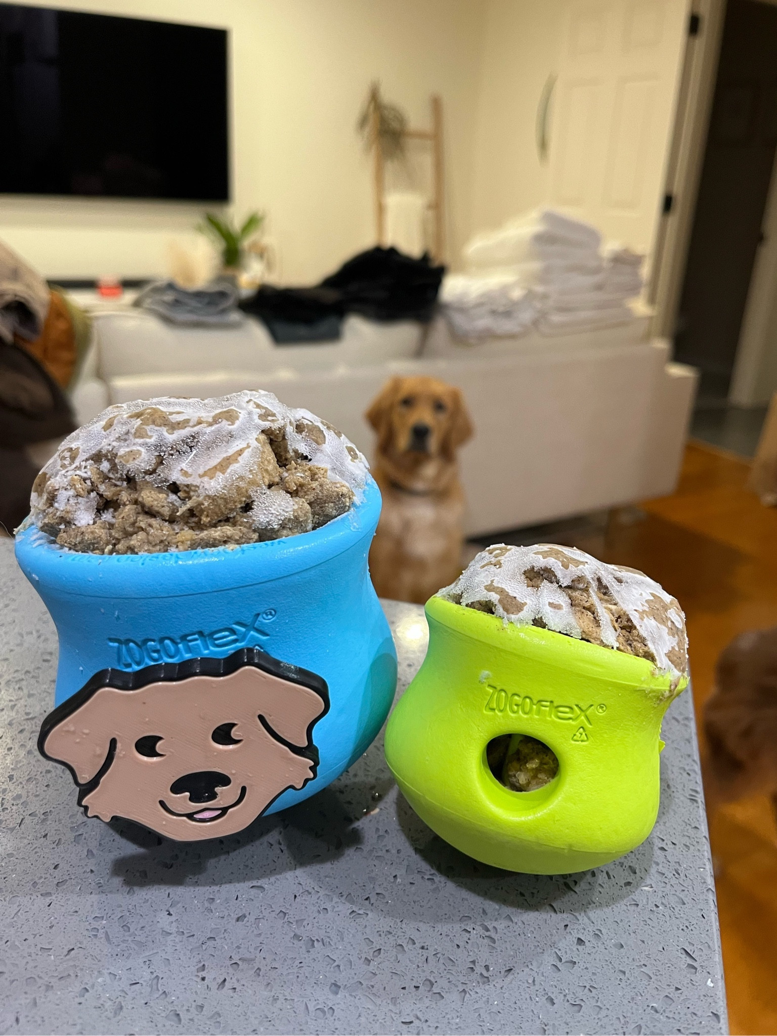 Meal prepped dinner for Ayce and Aria!

The larger one is 1 cup for Aria 
The smaller one is 1/3 cup for Ayce 
