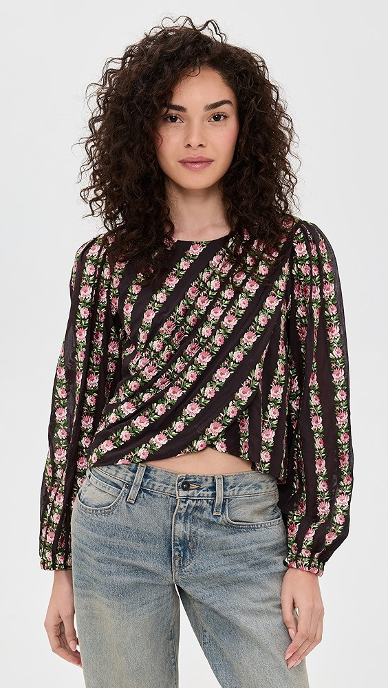 Sybil Embroidery Long Sleeve Blouse | Shopbop