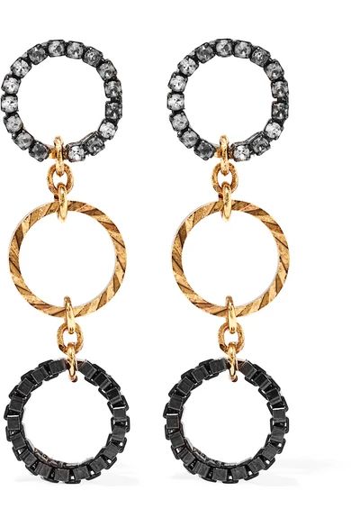 Wild Thing gold-plated Swarovski crystal earrings | NET-A-PORTER (UK & EU)