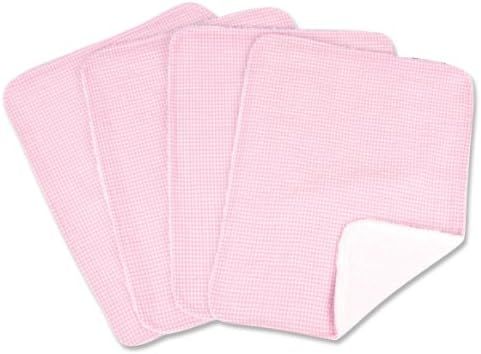 Trend Lab 4 Pack Burp, Gingham Seersucker Pink | Amazon (US)