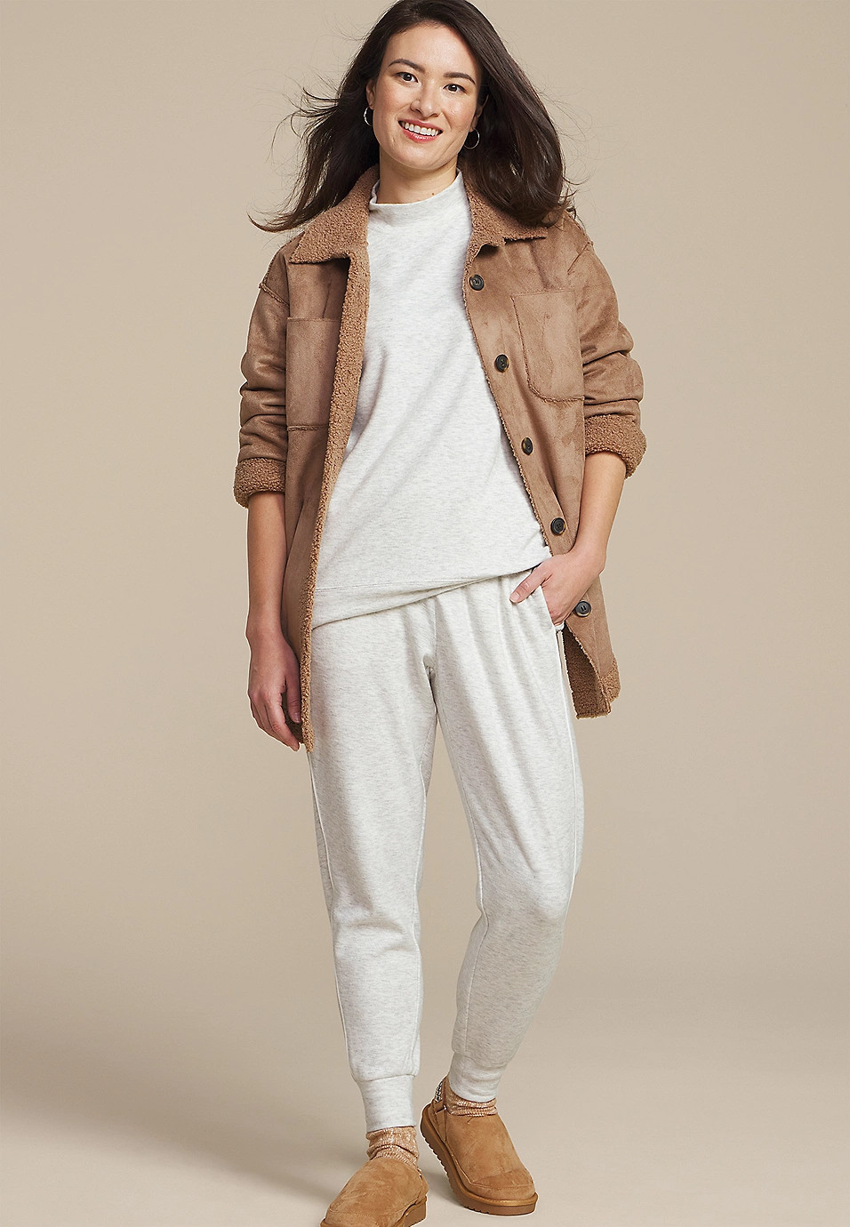 Dream Fleece Mock Neck Sweatshirt | Maurices