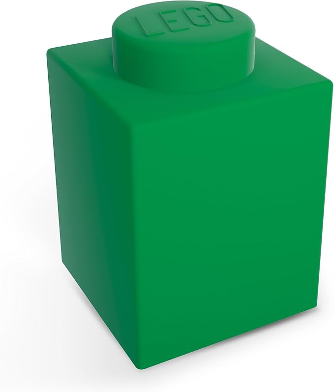 Lego 1x1 Brick Silicone Night Light - Green, 3" x 3" x 4.5", Ages 6+ (LP41) | Amazon (US)