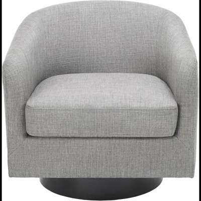 Swivel Barrel Club Chairs Set Of 2, Modern Arm Accent Chair Mid-Century Upholstered Round Armchair Single Sofa Seating Side Reading Seat For Living Ro | Wayfair North America
