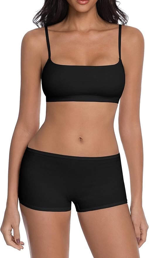 Abonlen Lounge Sets for Women 2 Piece Pajamas Camisole Tops With Shorts Sleepwear Tank Tops | Amazon (US)