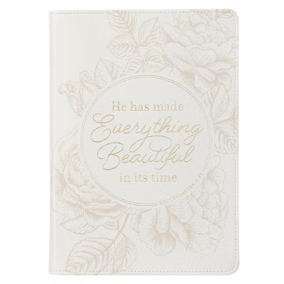 Journal Classic Ivory Everything Beautiful Ecc. 3:11 - (Leather Bound) | Target