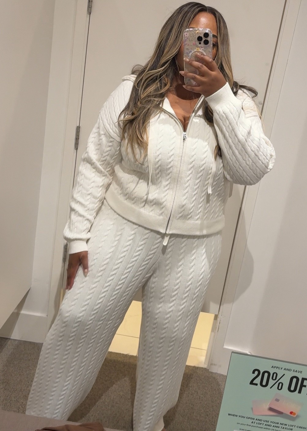 Love this cozy set from Loft!! Wearing a large in the top and XL in bottoms  

#LTKSeasonal #LTKFindsUnder100 #LTKHoliday