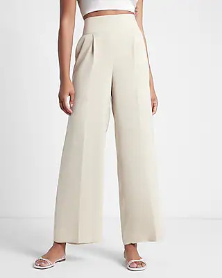 Super High Waisted Satin Wide Leg Pant | Express