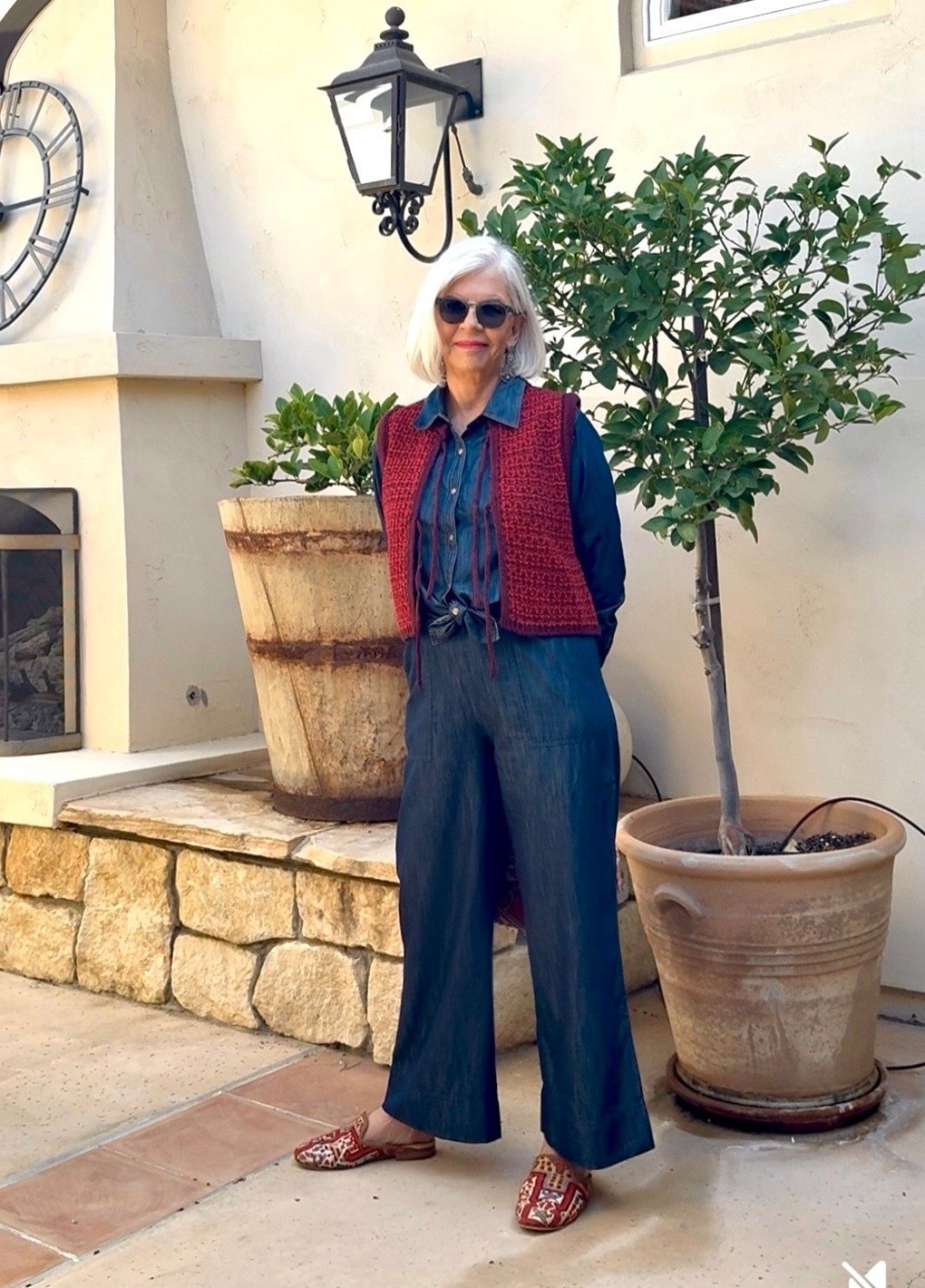 Mersea denim travel set with vest
#denim #traveloutfit

#LTKTravel #LTKOver40 #LTKStyleTip