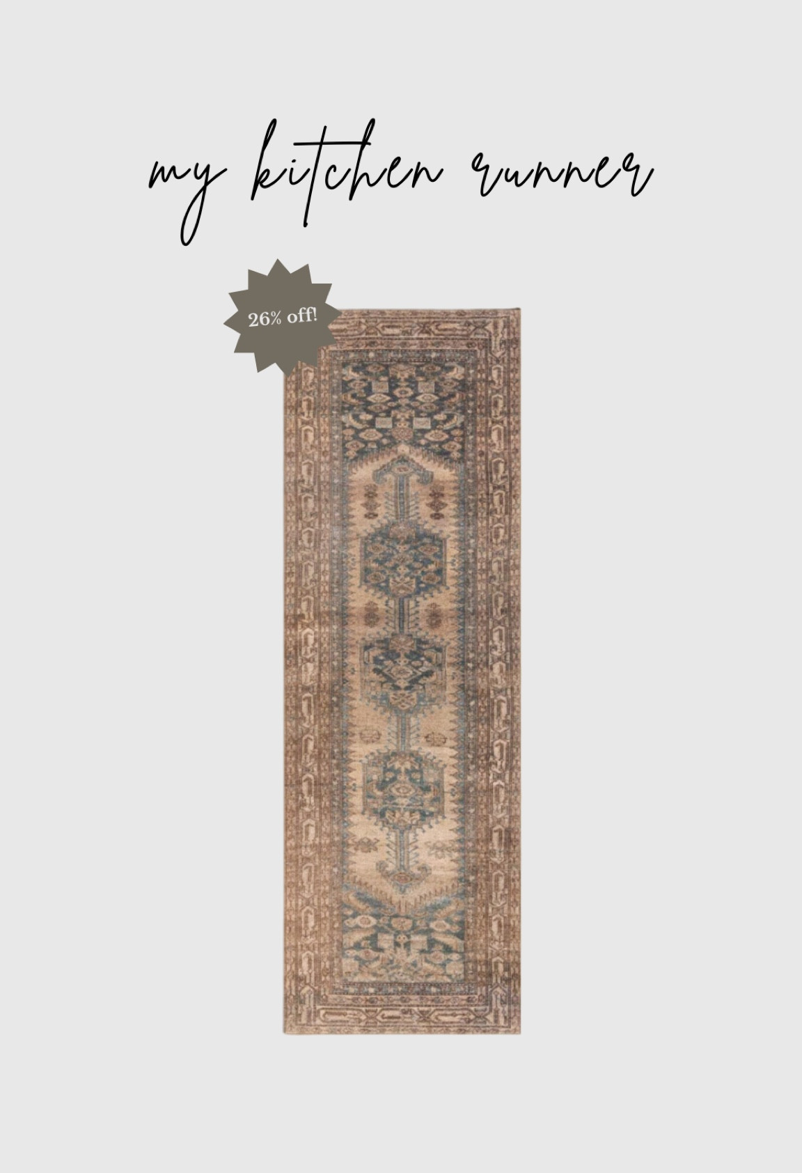 My kitchen runner is on sale! I have the 3’ x 8’ size. It truly looks like a vintage rug and features a rubber backing so it doesn’t slip or slide around. So easy to clean, I’ve dropped food on it and it just comes right up with soapy water.


#LTKhome #LTKsalealert #LTKstyletip