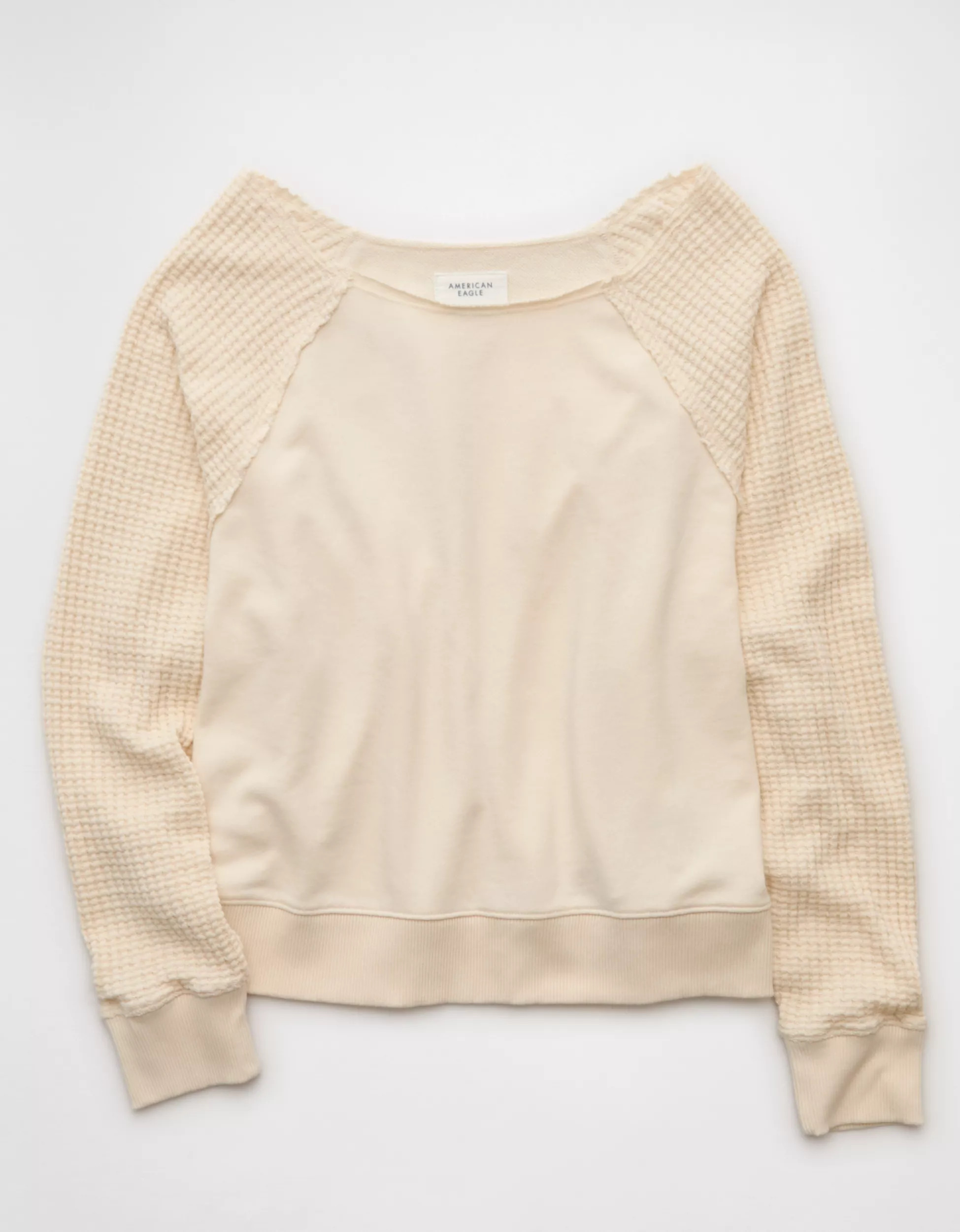 AE Mixed Knit Sweatshirt | American Eagle Outfitters (US & CA)