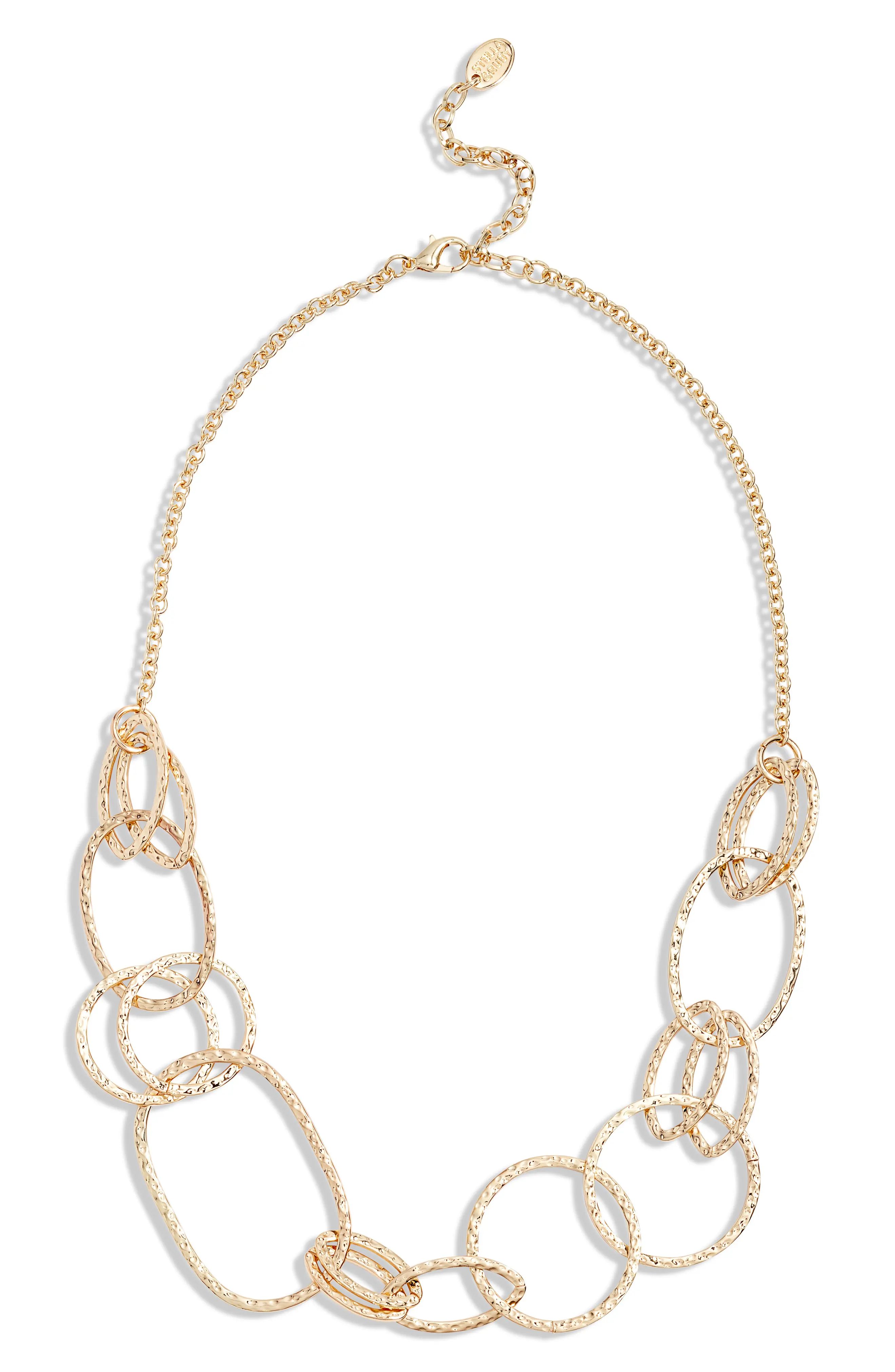 Women's Stella + Ruby Hammered Link Necklace | Nordstrom