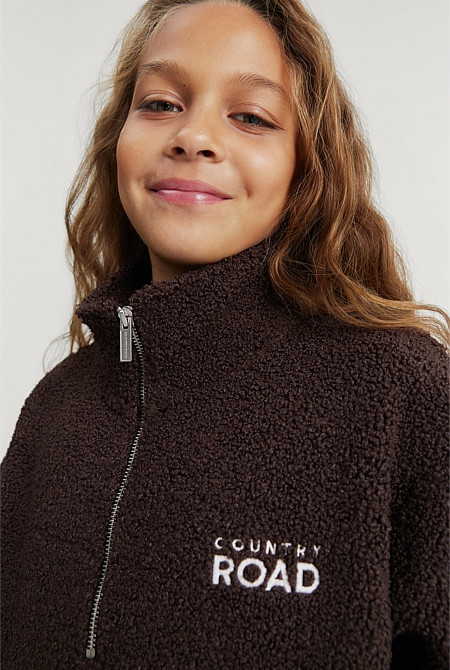 Teen Fleecy Half Zip Sweat | Country Road (AU)