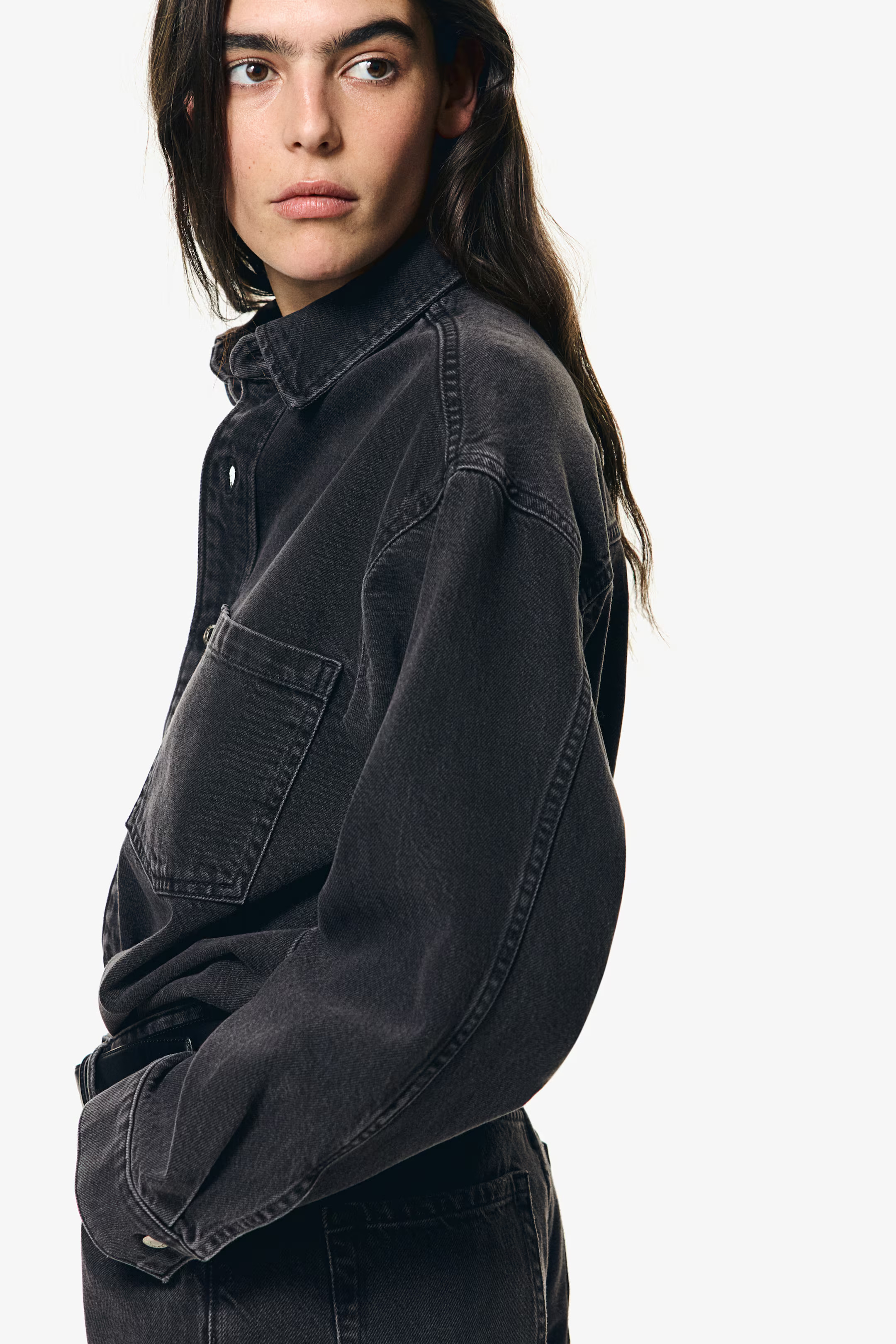 Feather Soft Oversized Denim Shirt | H&M (US + CA)