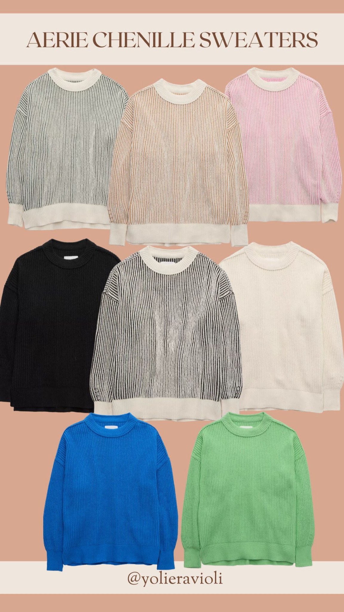 Aerie Chenille Sweaters ❤️ these look so cozy for a fall outfit!!

#LTKunder50 #LTKSale #LTKsalealert