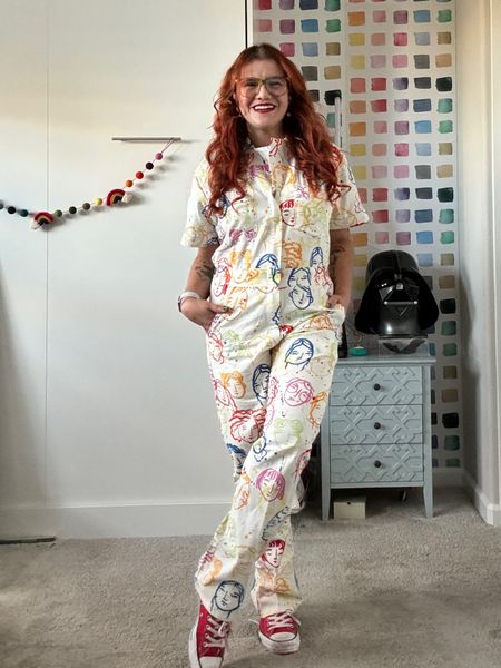 I found the perfect jumpsuit! Wearing it on repeat yo get my DIY projects ready for hosting. I’m wearing a medium! #rainbow 

#LTKworkwear