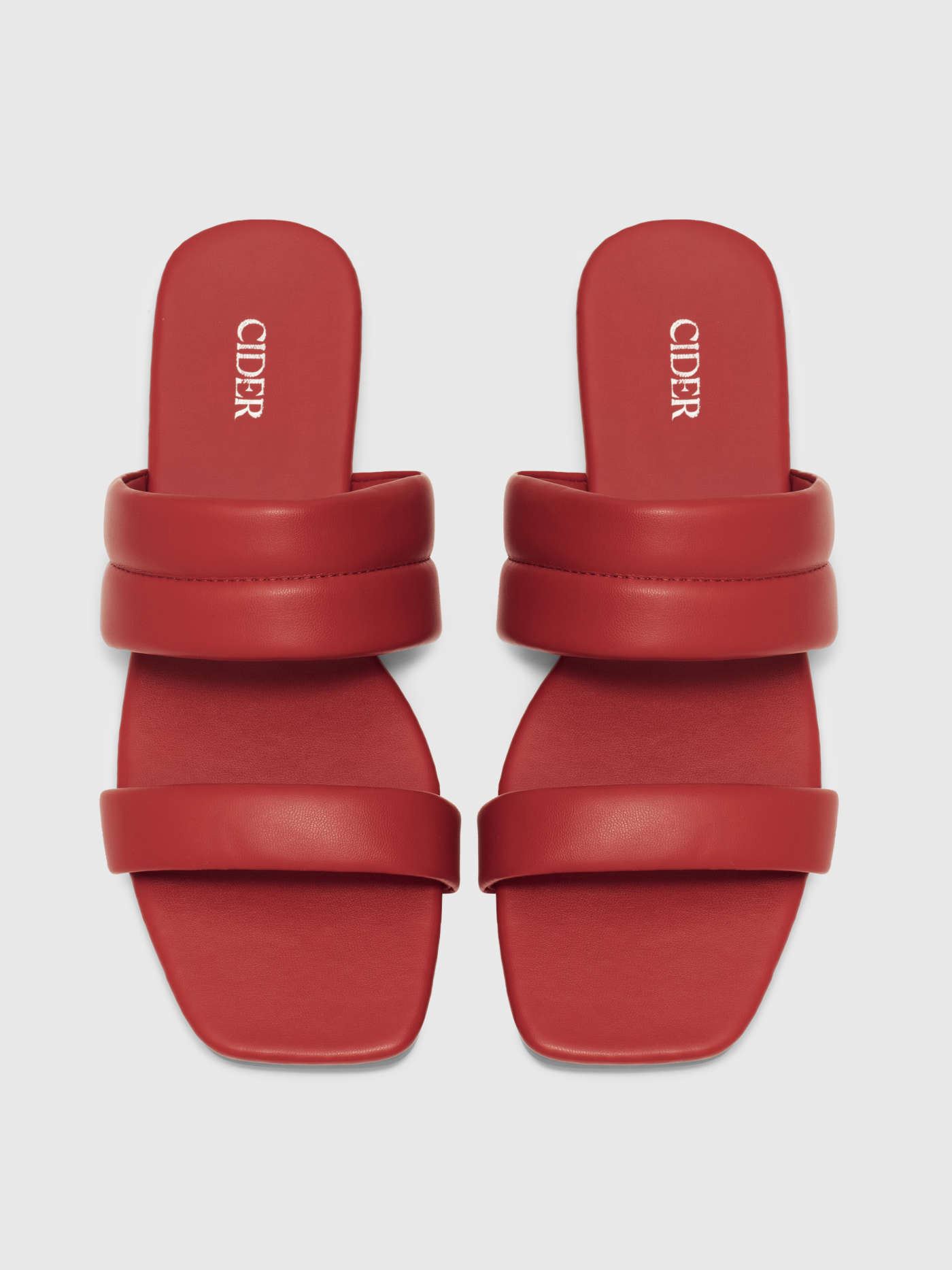 Double Strap Flat Slippers | Cider